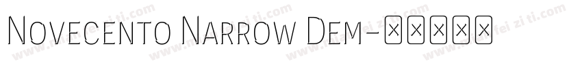 Novecento Narrow Dem字体转换
